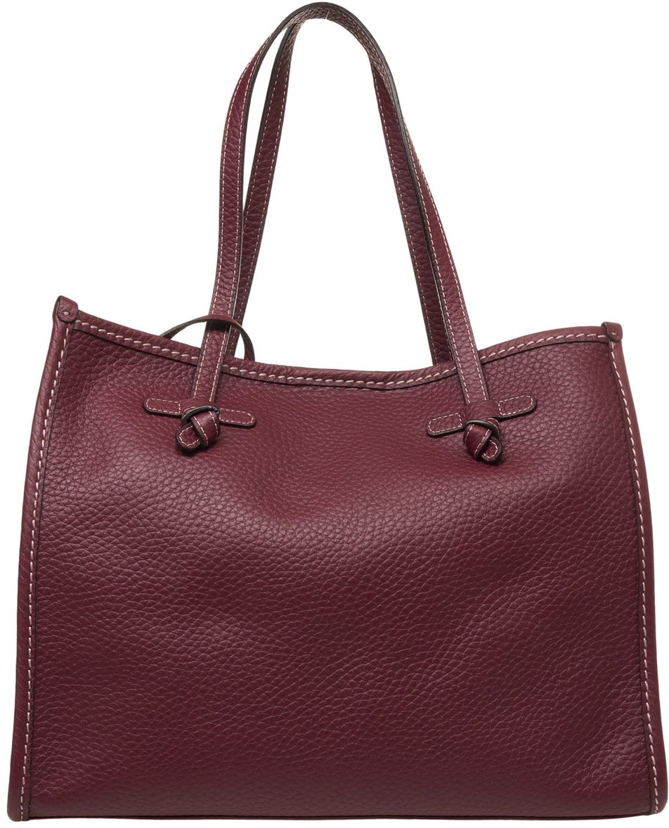 Gianni Chiarini Grained leather shopper Paars