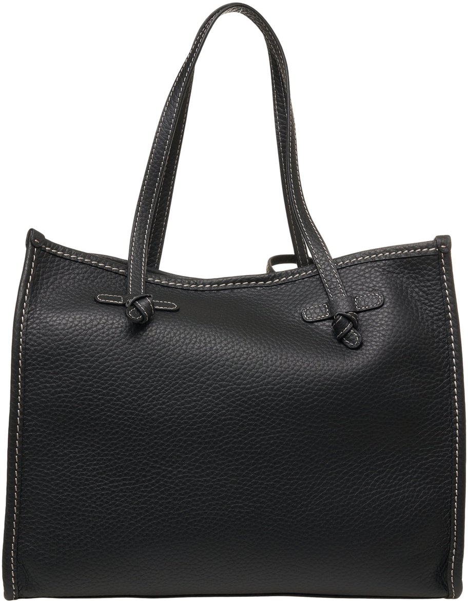 Gianni Chiarini Grained leather shopper Zwart