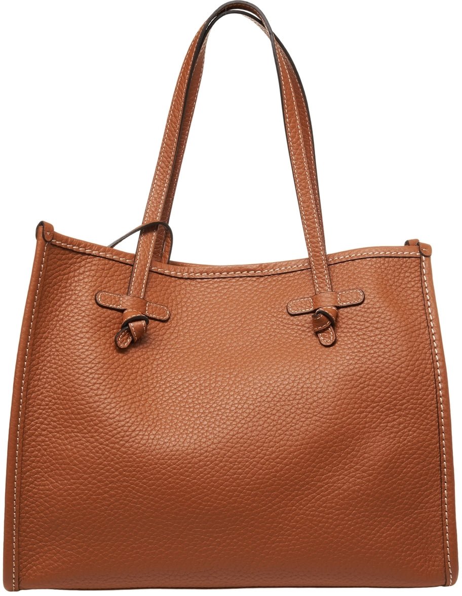 Gianni Chiarini Grained leather shopper Bruin