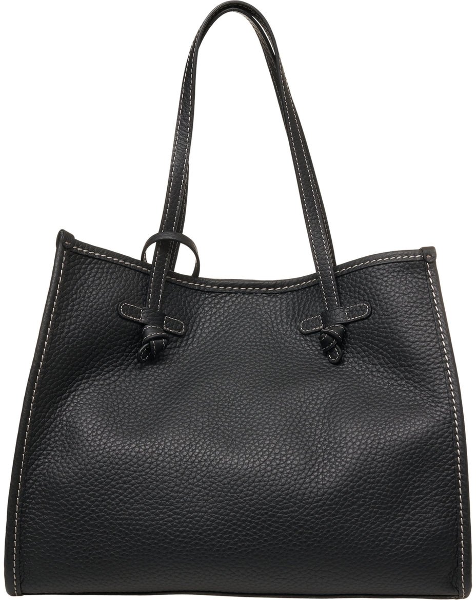 Gianni Chiarini Grained leather shopper Zwart
