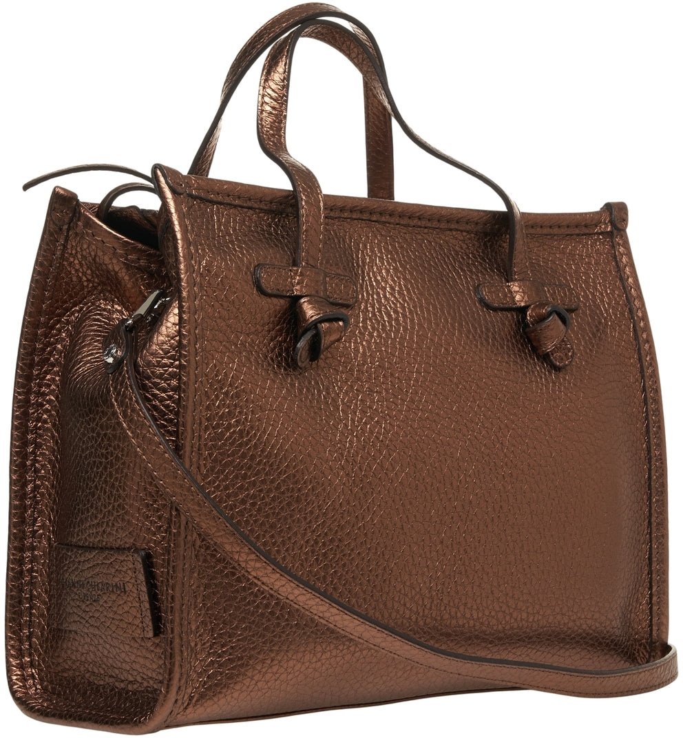 Gianni Chiarini Grained leather hand bag Bruin