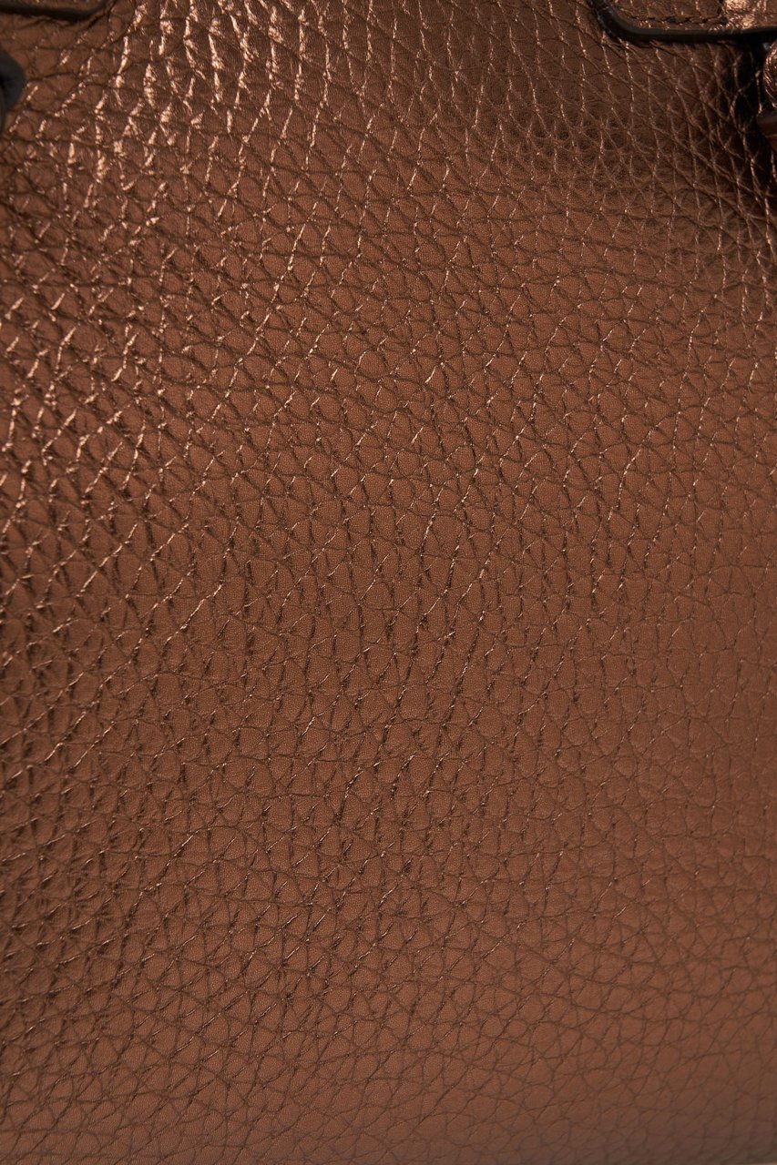 Gianni Chiarini Grained leather hand bag Bruin