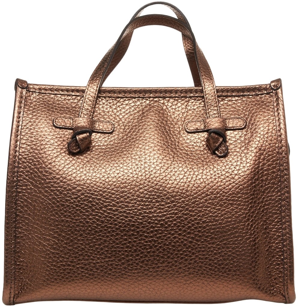Gianni Chiarini Grained leather hand bag Bruin
