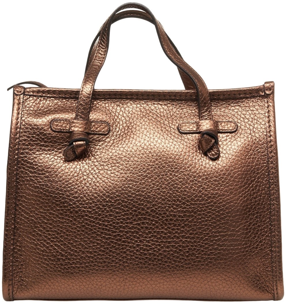 Gianni Chiarini Grained leather hand bag Bruin