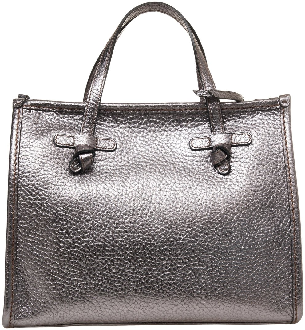 Gianni Chiarini Grained leather hand bag Grijs
