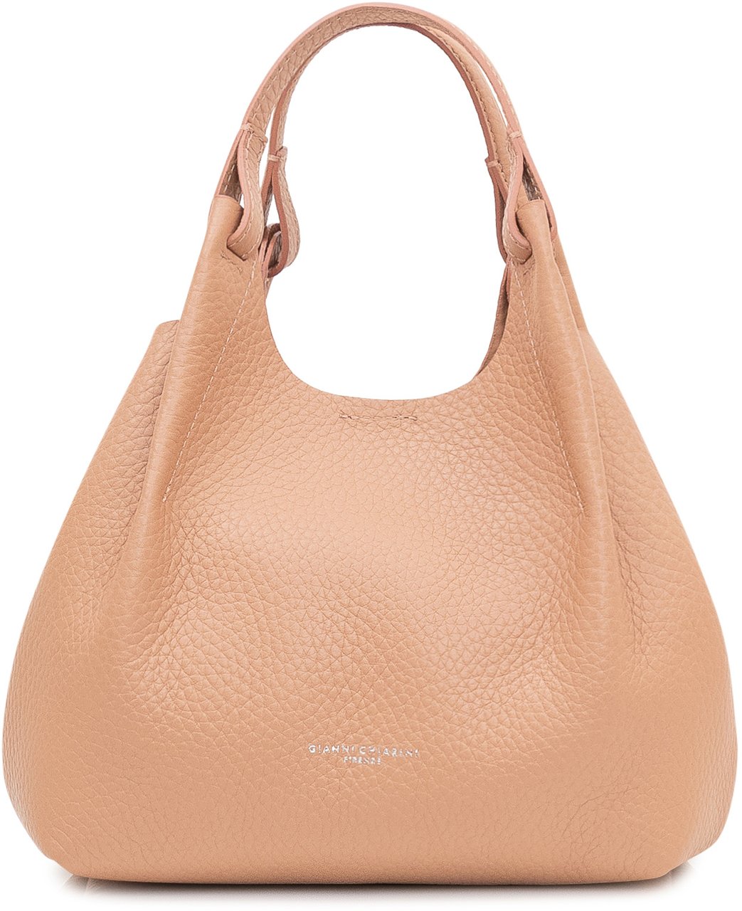 Gianni Chiarini Borsa a Spalla Dua in Pelle con Manico Singolo Beige