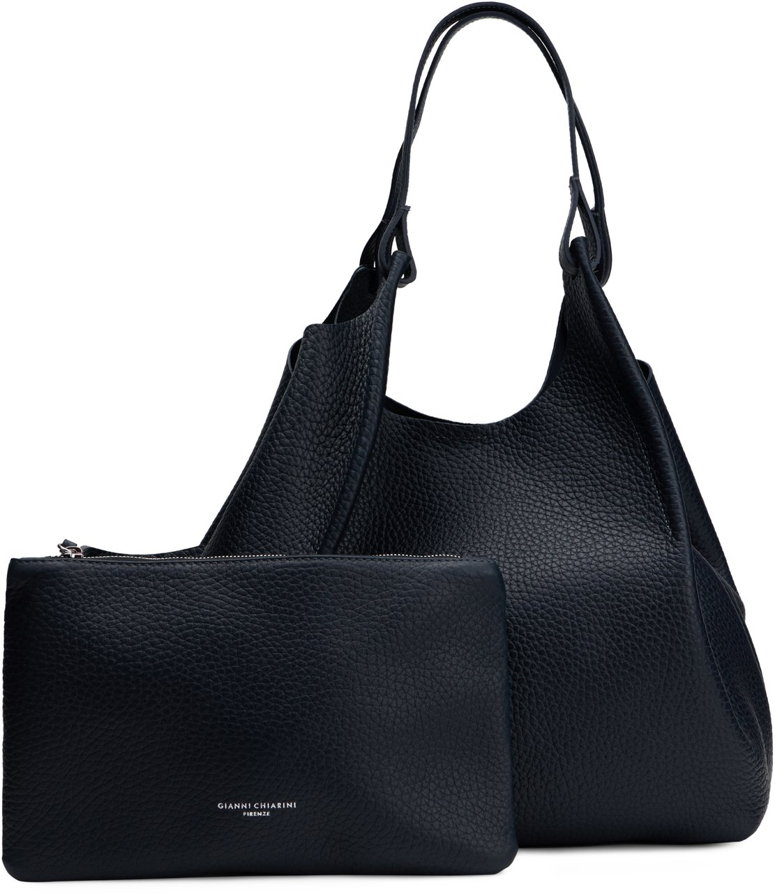 Gianni Chiarini Tote bag with matching pouch Zwart