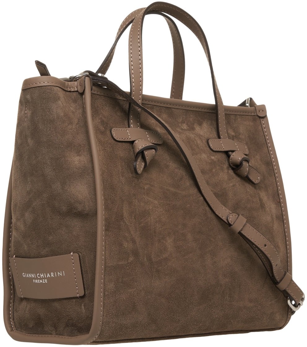 Gianni Chiarini Suede handbag 'Marcella' Bruin