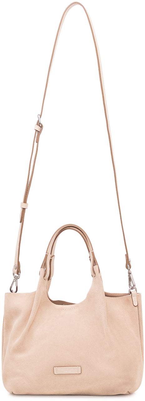 Gianni Chiarini Borsa a Spalla Dua in Pelle Scamosciata Beige