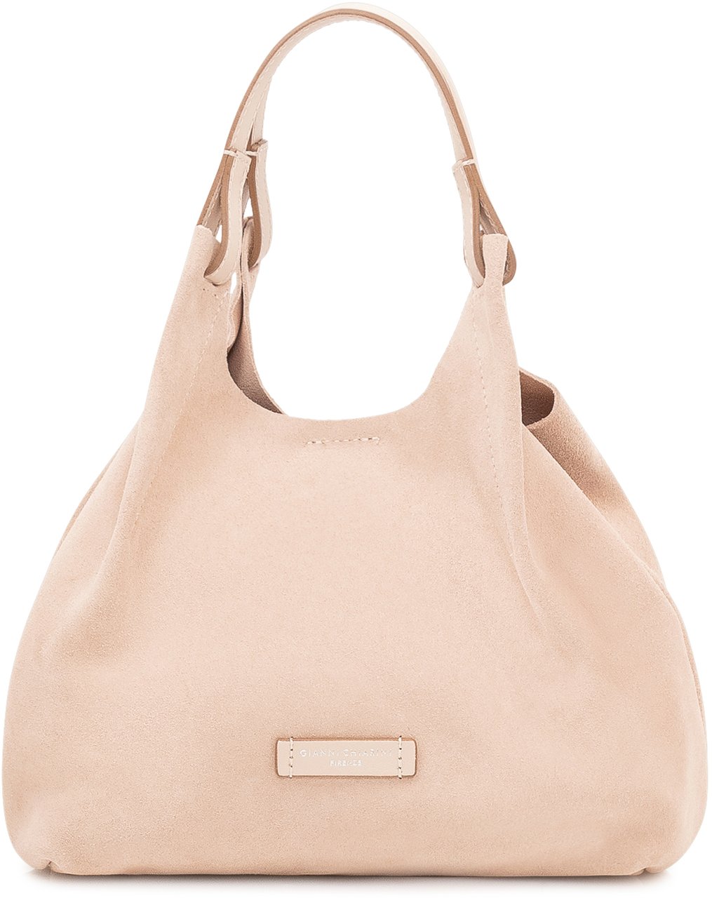 Gianni Chiarini Borsa a Spalla Dua in Pelle Scamosciata Beige