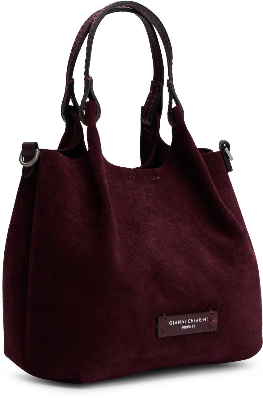 Gianni Chiarini Suede shoulder bag Rood