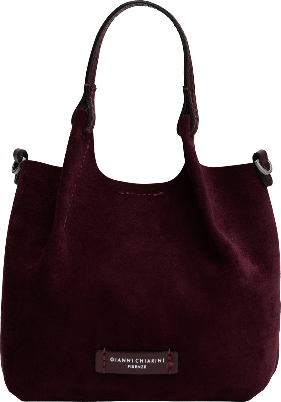Gianni Chiarini Suede shoulder bag Rood