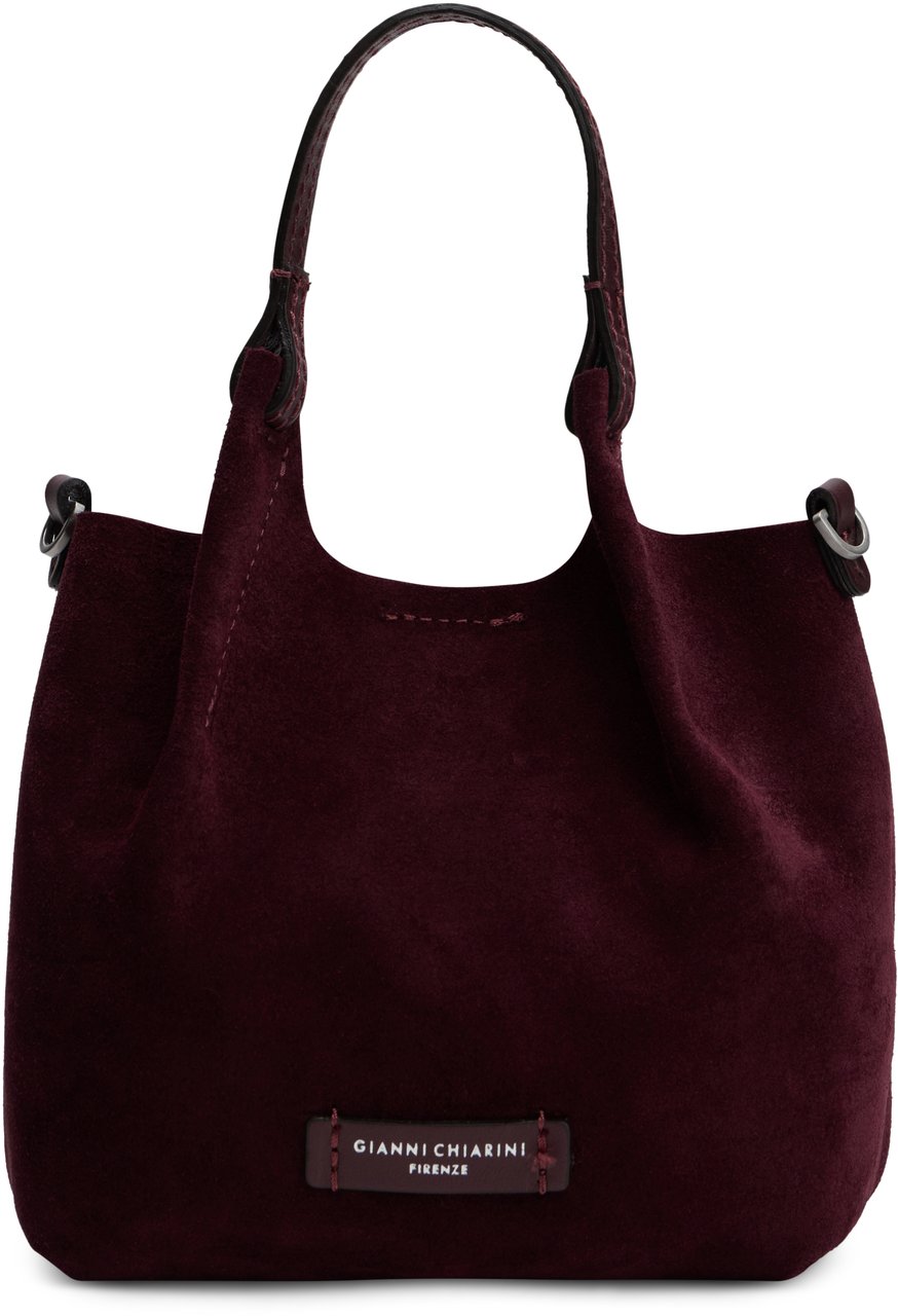 Gianni Chiarini Suede shoulder bag Rood