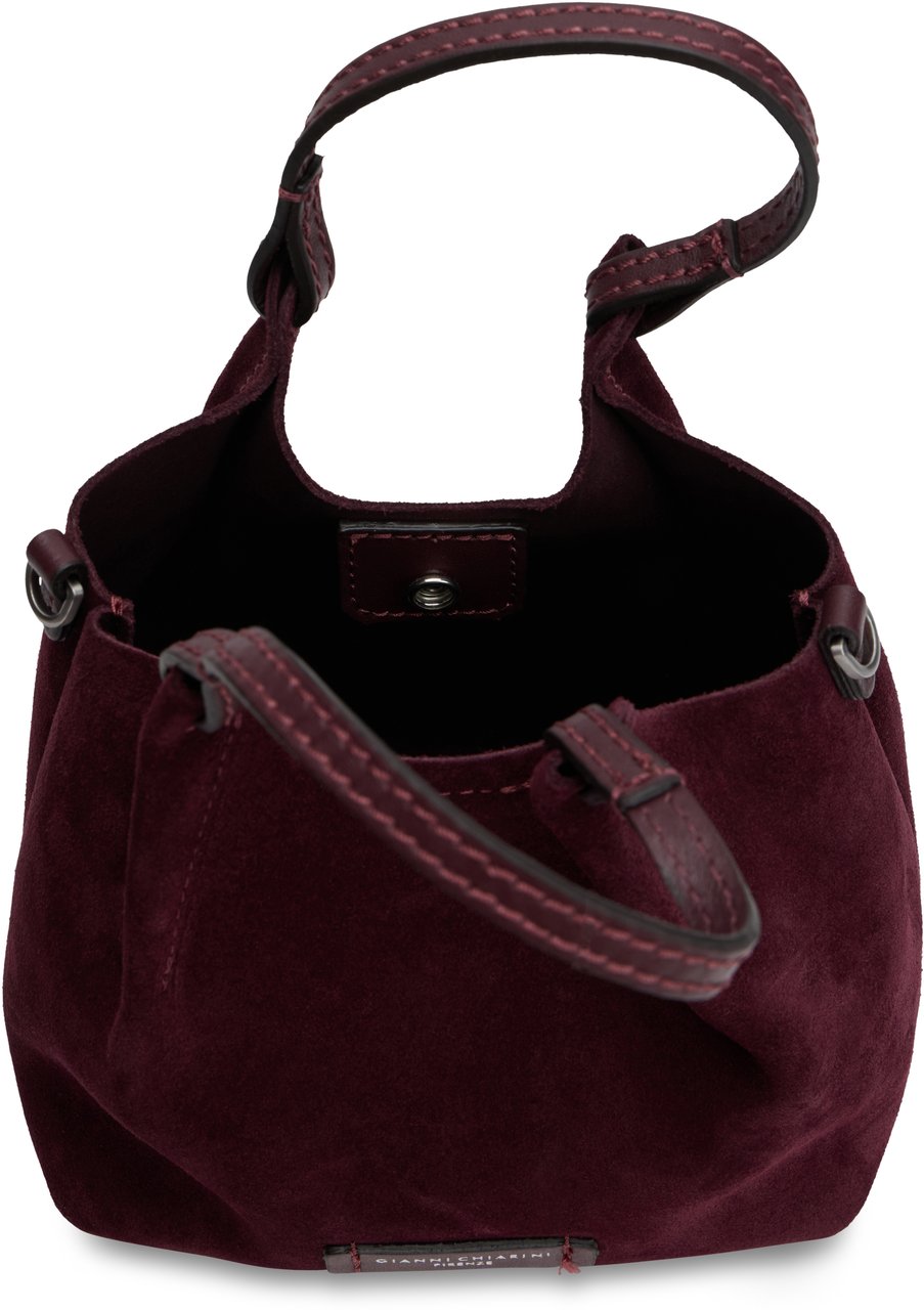 Gianni Chiarini Suede shoulder bag Rood