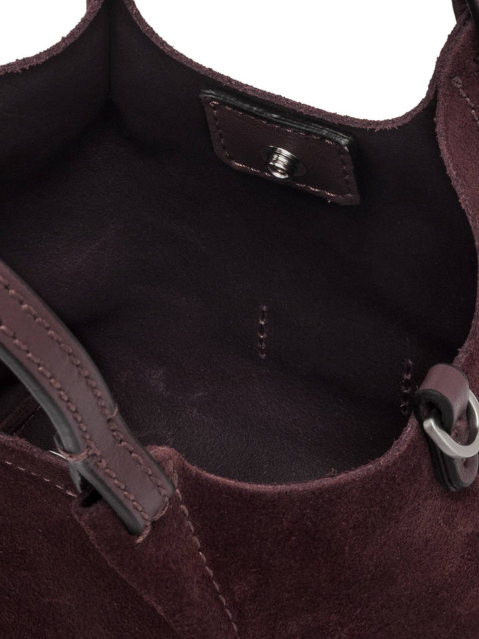 Gianni Chiarini Burgundy Suede Shoulder Bag with Versatile Handles Maroon