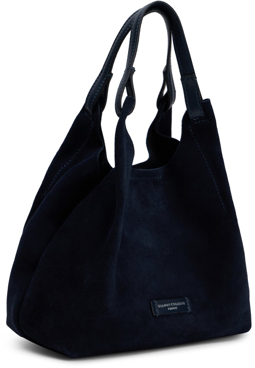 Gianni Chiarini Suede tote bag Blauw