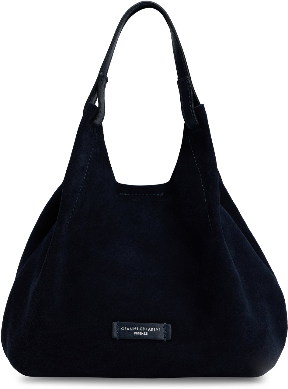 Gianni Chiarini Suede tote bag Blauw