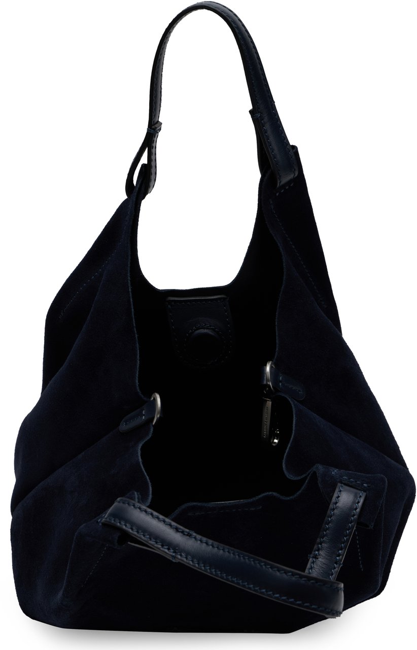 Gianni Chiarini Suede tote bag Blauw