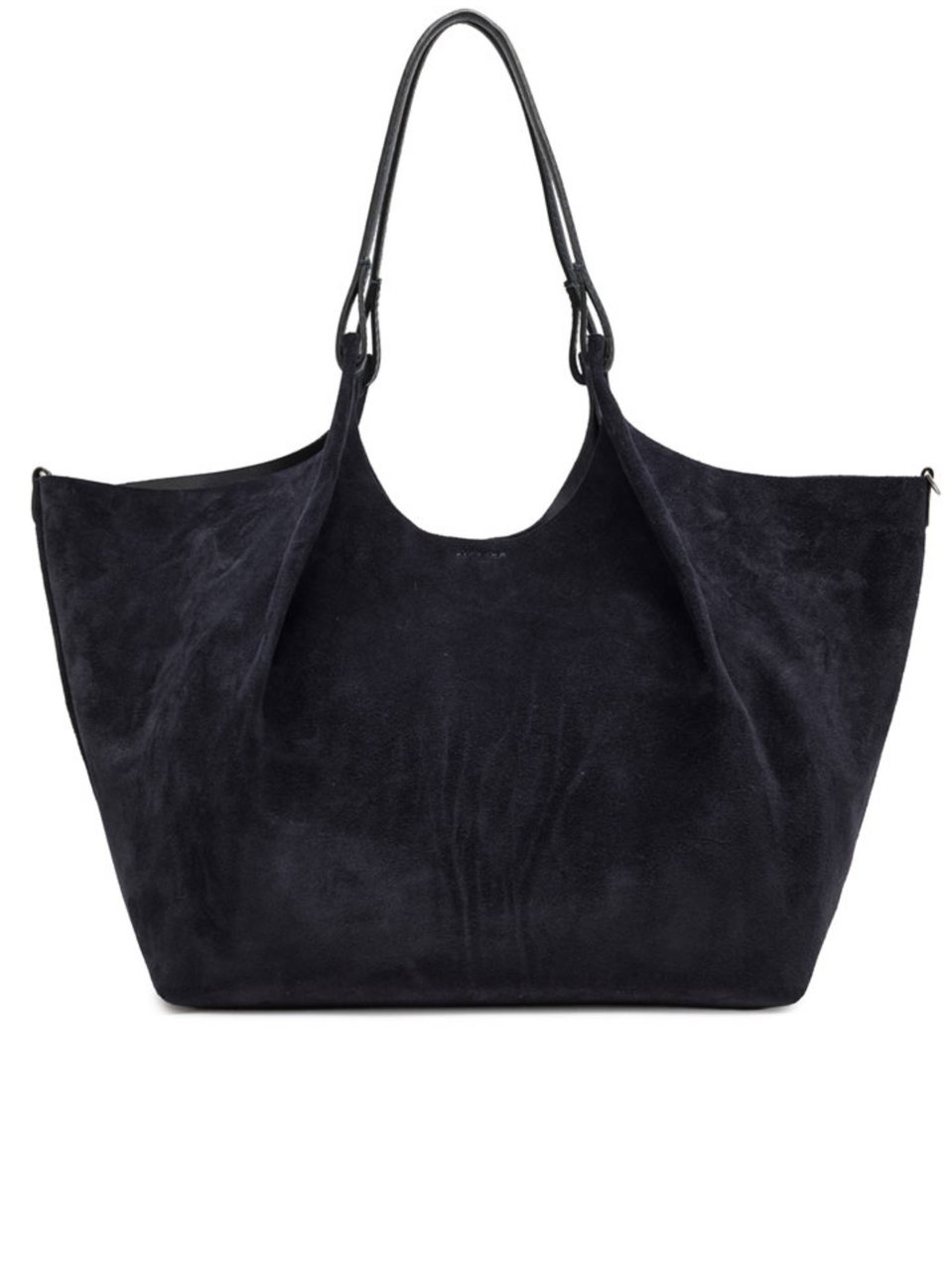 Gianni Chiarini Black Dua Suede-Like Tote Bag Zwart