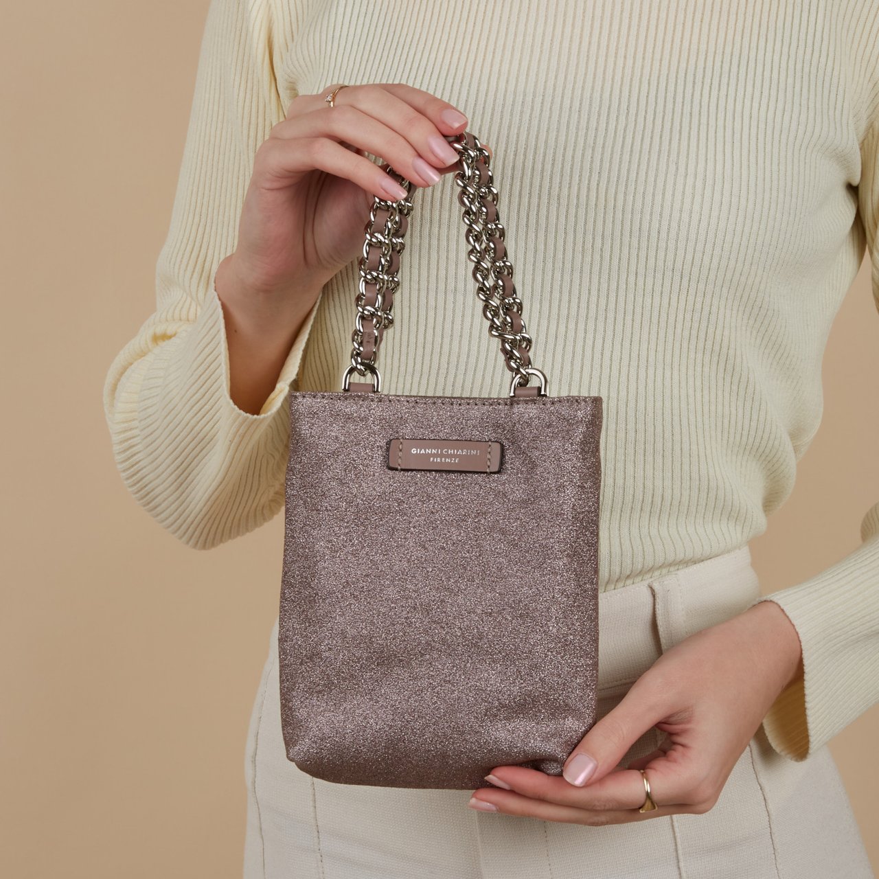 Gianni Chiarini Runderleer Handtas Paars