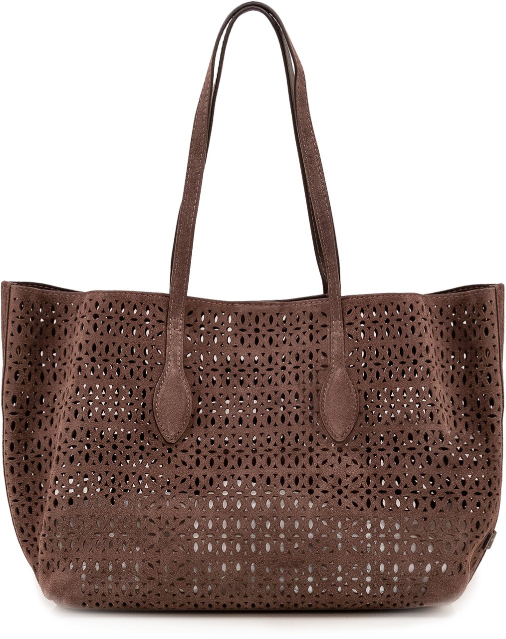 Gianni Chiarini Mashup Tote Bag Traforata con Manici Lunghi Bruin