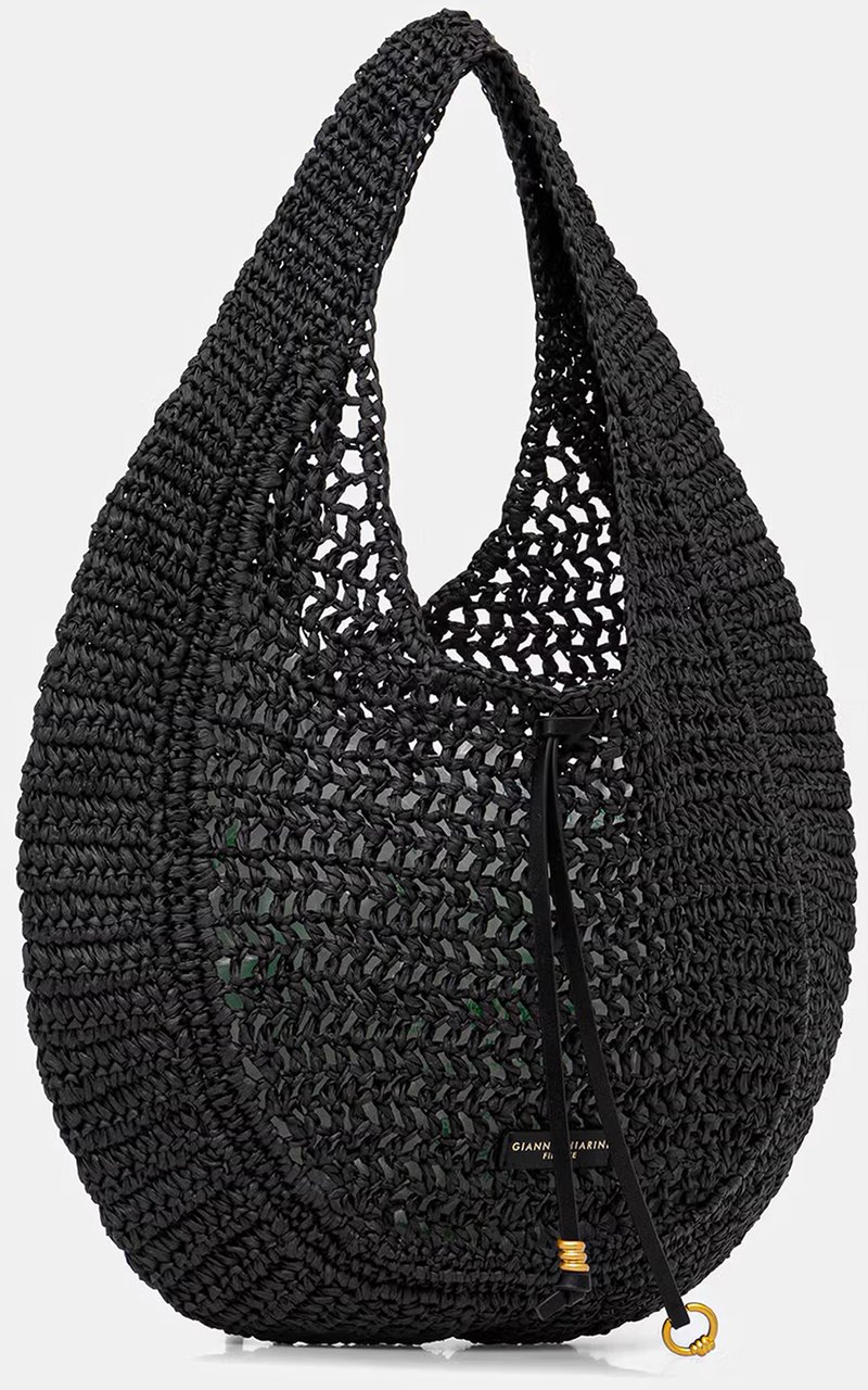 Gianni Chiarini Nefeli Borsa Hobo Intrecciata Zwart