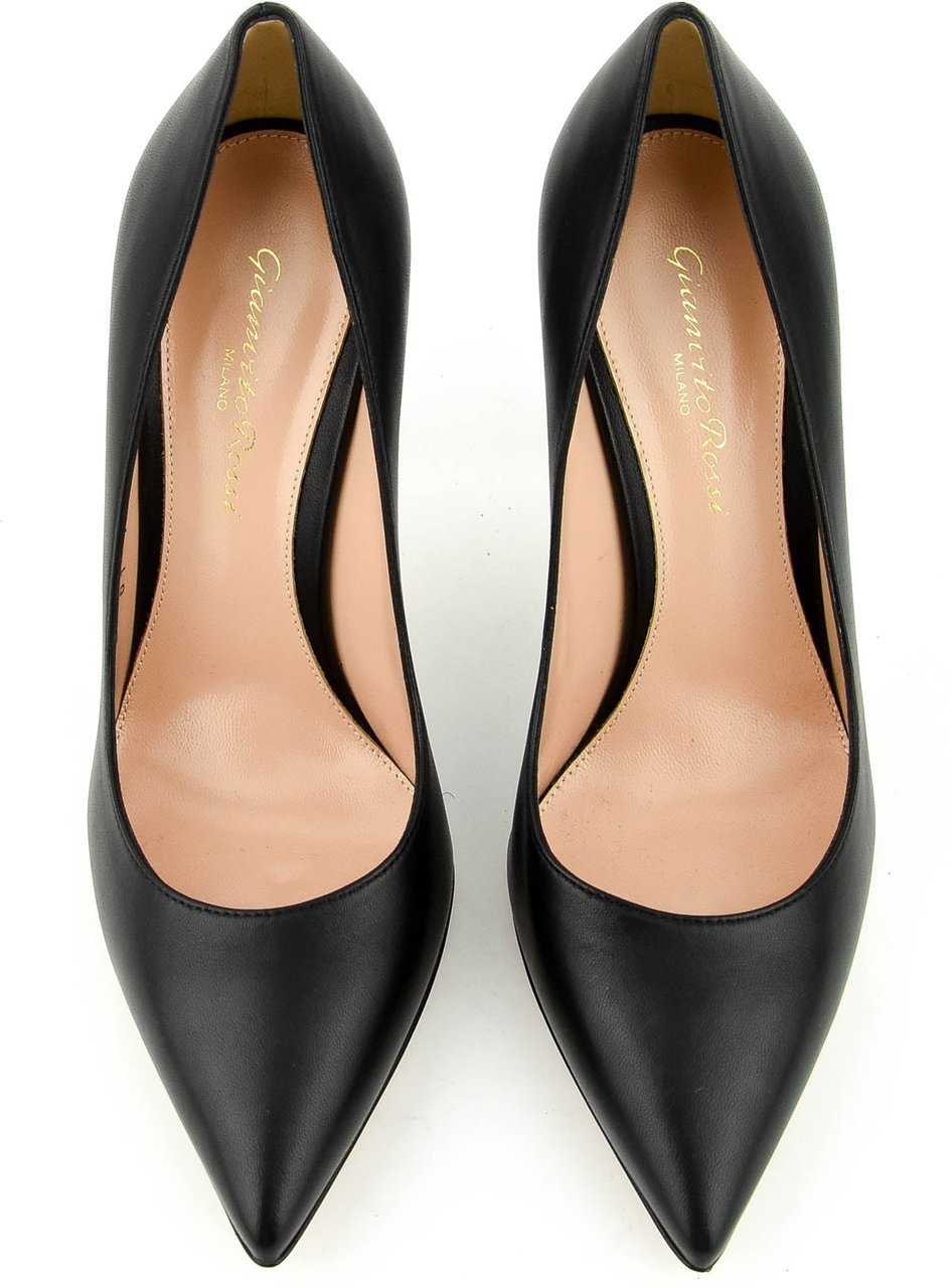 Gianvito Rossi Pump Black Leather Zwart