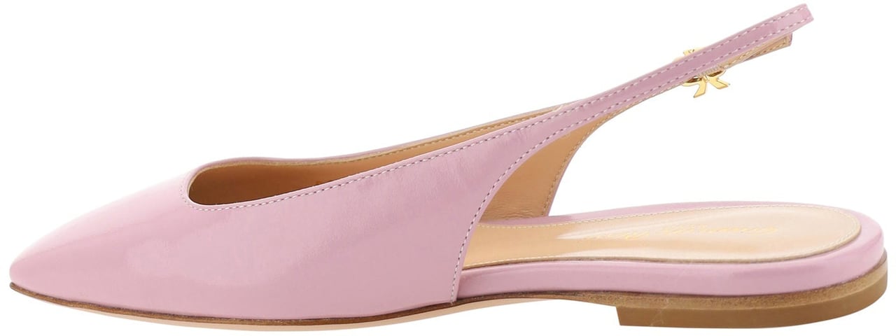 Gianvito Rossi Leather Flat Sandals Roze