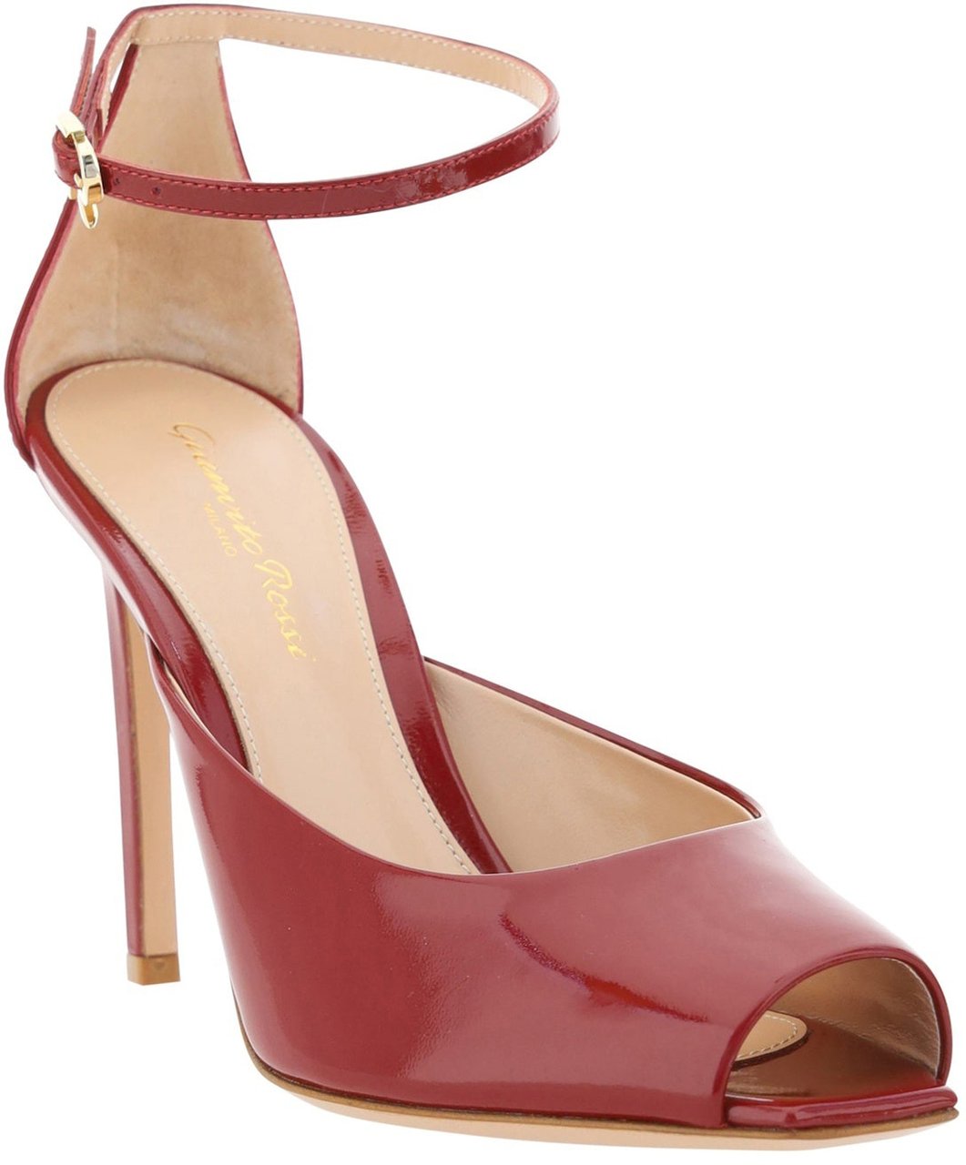 Gianvito Rossi Nuit 95 Glossed-Leather Pumps Rood