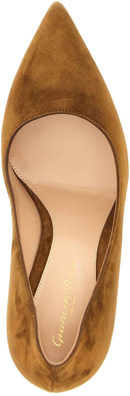 Gianvito Rossi Brown Suede Leather High Heel Pumps Bruin