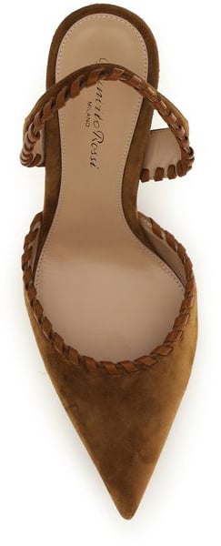 Gianvito Rossi Brown Calf Leather Bos Taurus High Heel Pumps Bruin