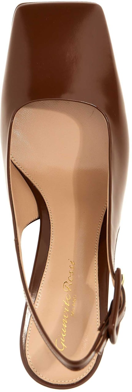 Gianvito Rossi Brown Goatskin Mid Heel Pumps Bruin
