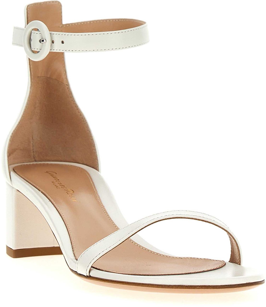 Gianvito Rossi White Leather Flat Sandals Wit