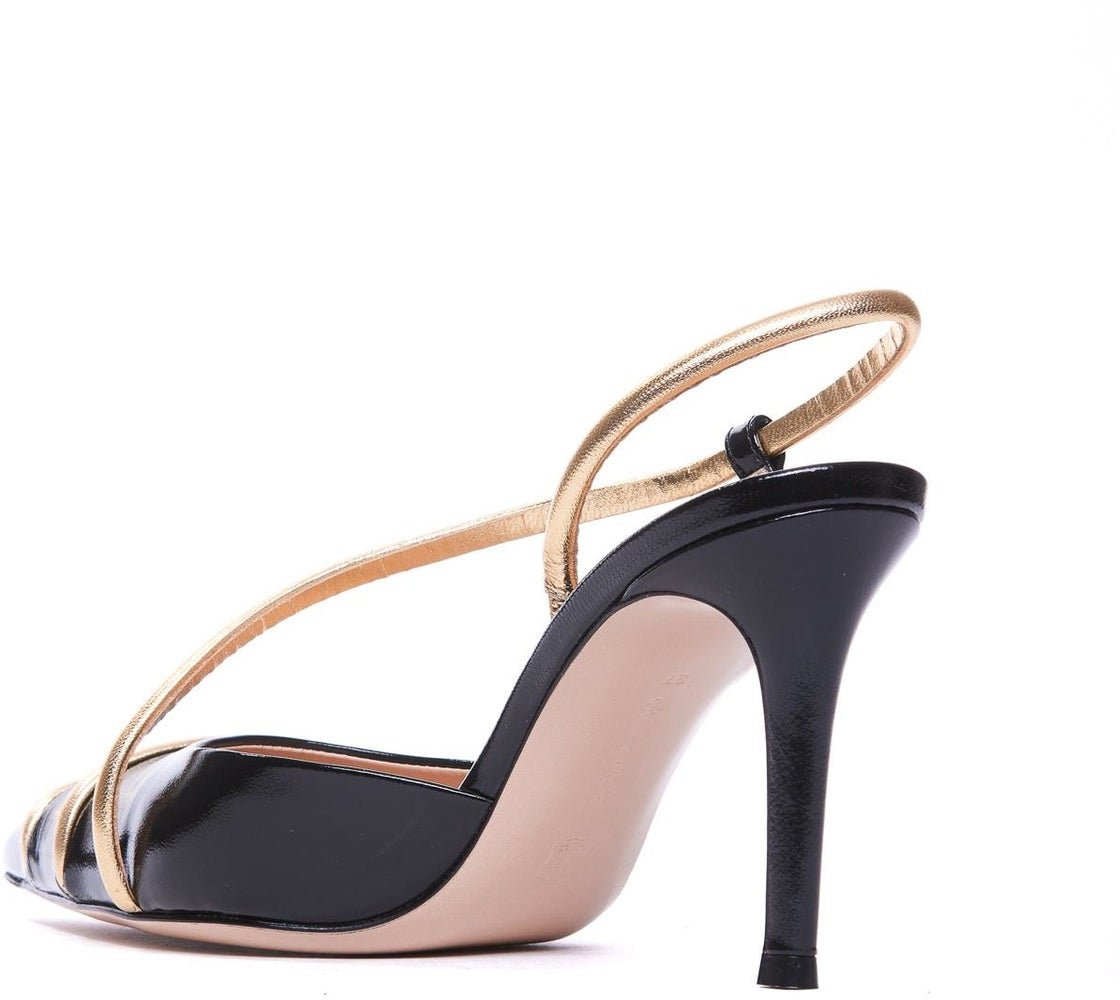 Gianvito Rossi Leather Slingback Pumps Zwart