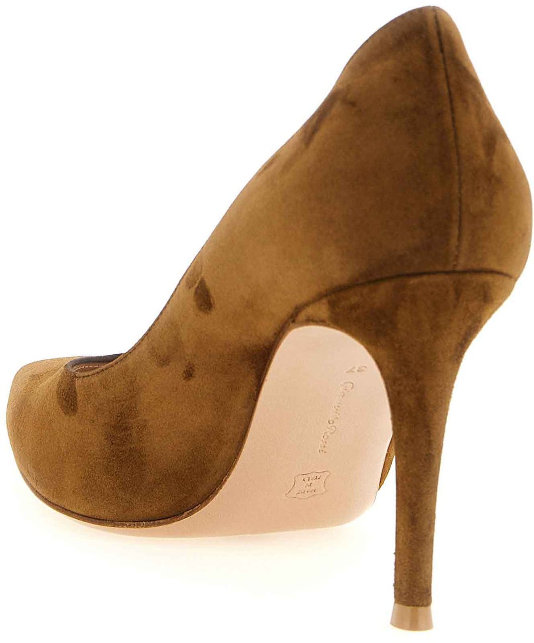 Gianvito Rossi Brown Suede Leather High Heel Pumps Bruin