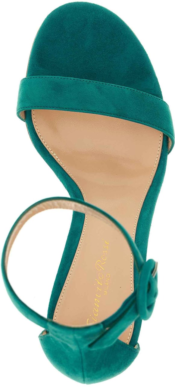 Gianvito Rossi Bicolor Suede Leather Stiletto Heel Sandals Divers