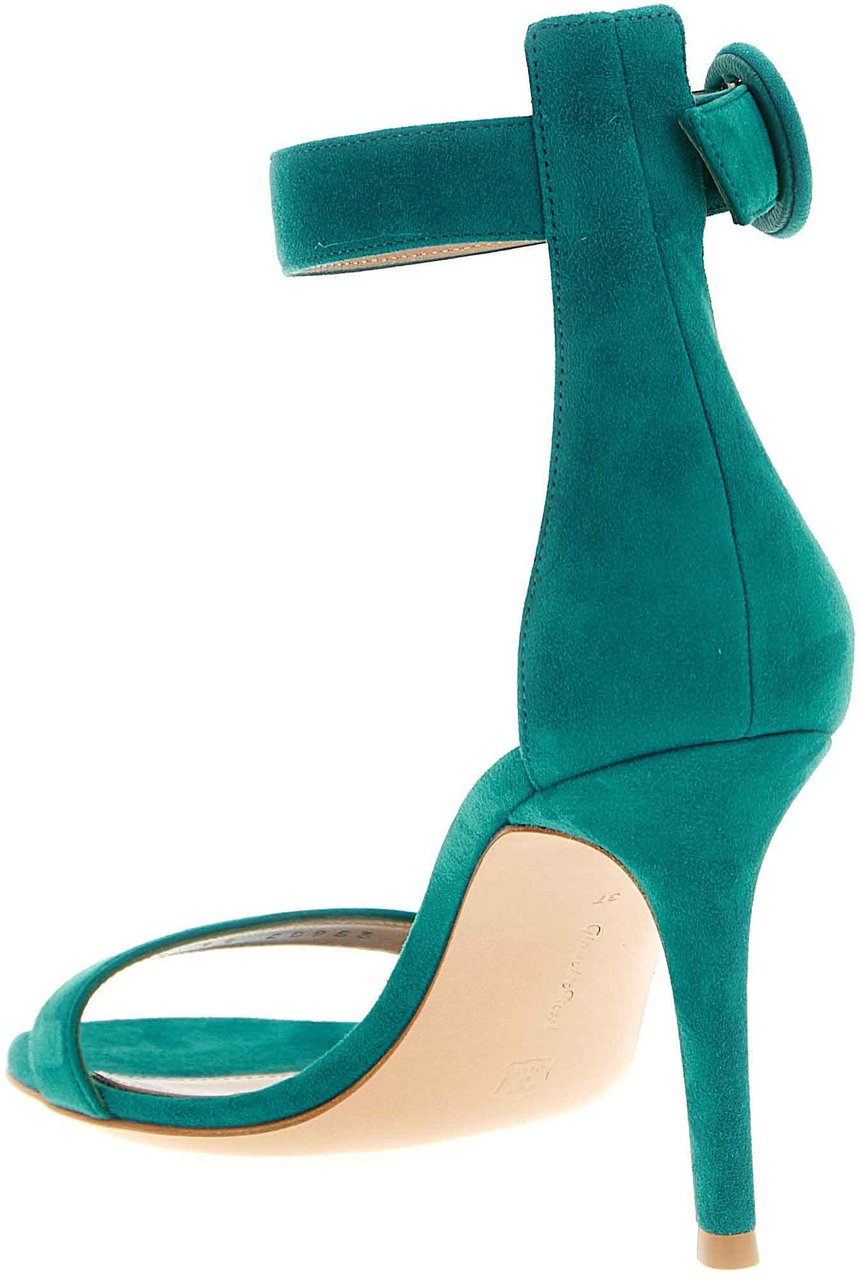 Gianvito Rossi Bicolor Suede Leather Stiletto Heel Sandals Divers