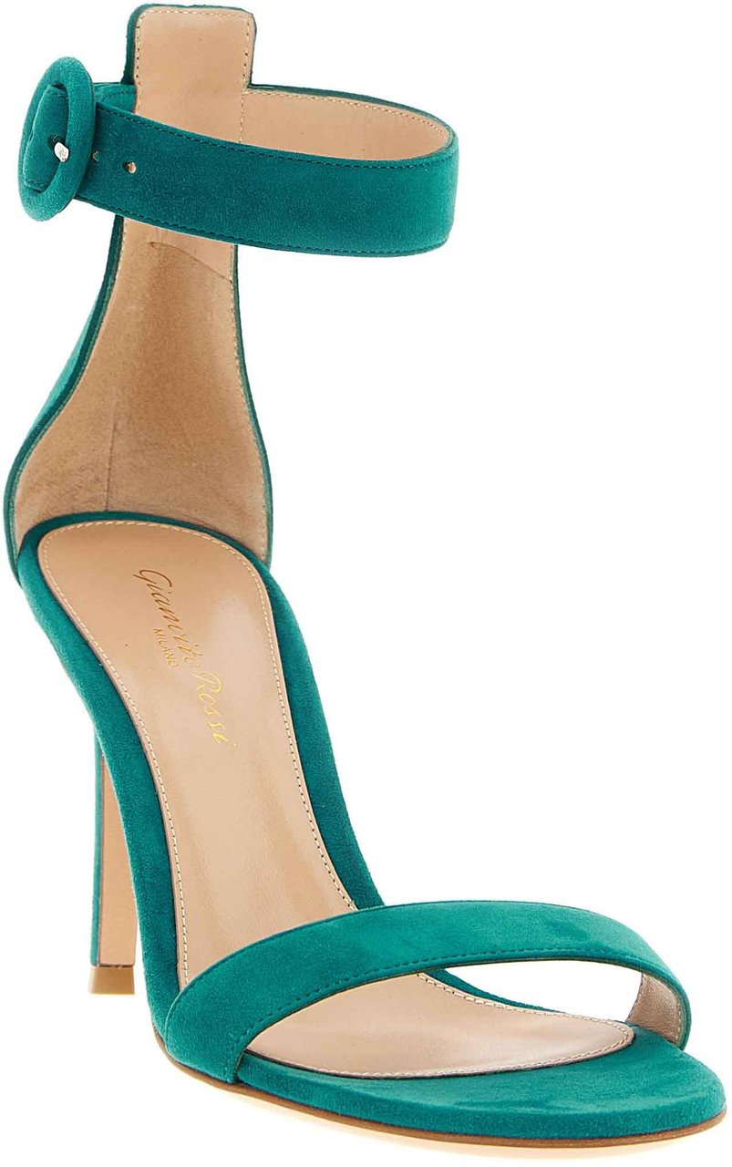 Gianvito Rossi Bicolor Suede Leather Stiletto Heel Sandals Divers