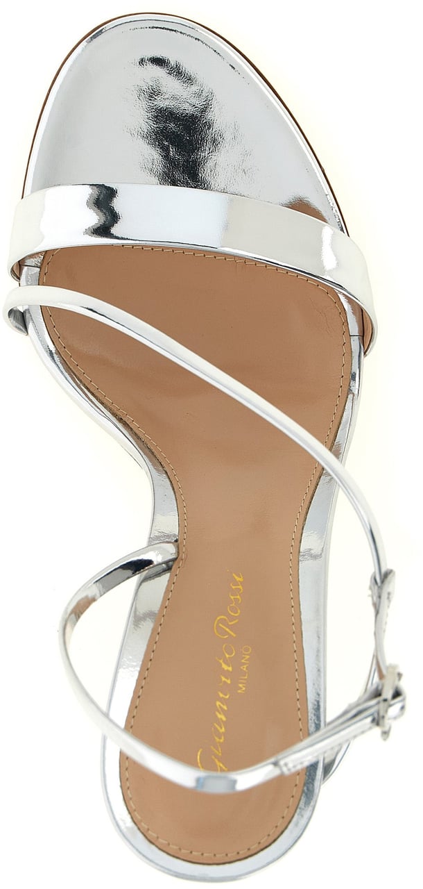 Gianvito Rossi Silver Manhattan 95 Stiletto Sandals Zilver