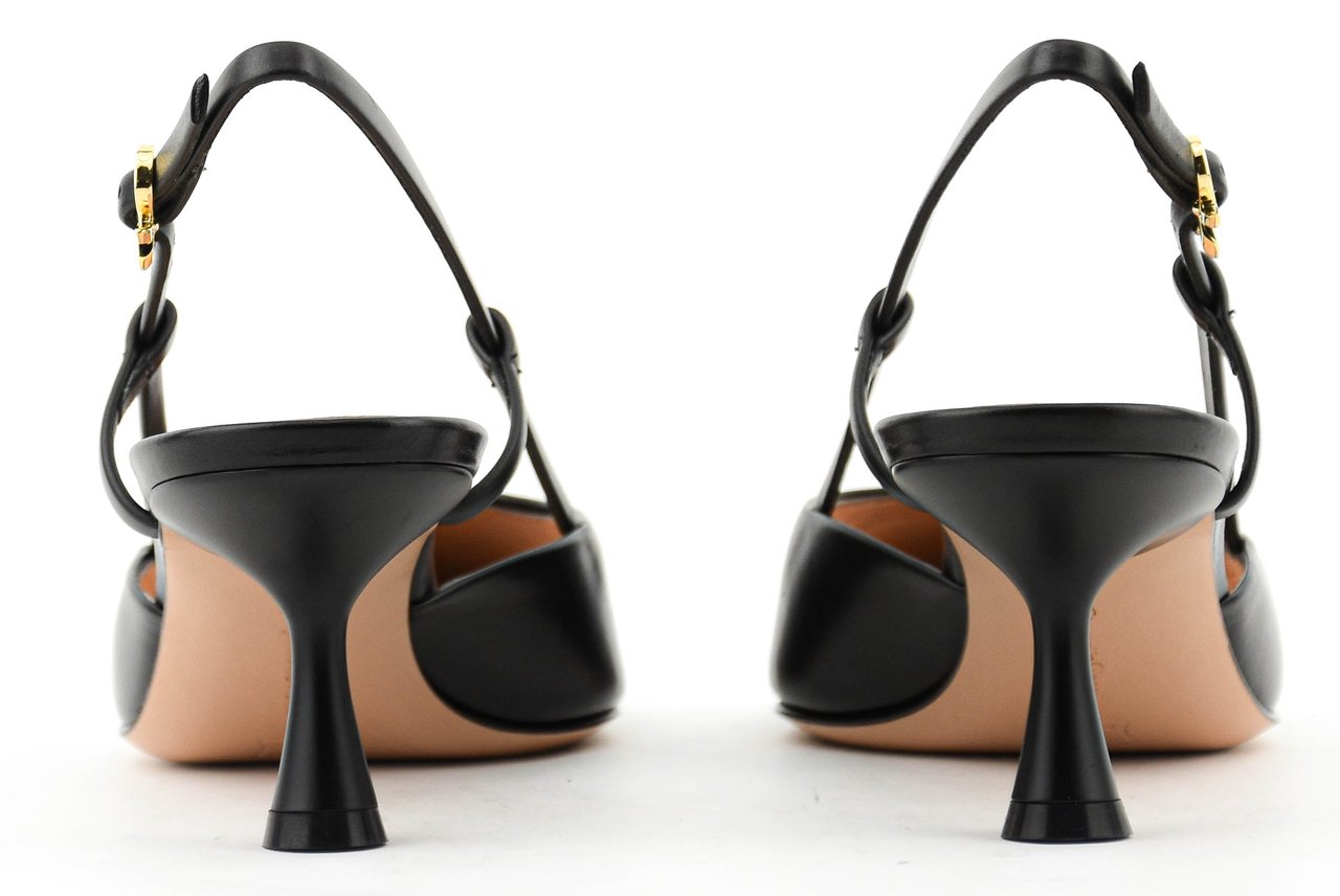 Gianvito Rossi Ascent 55 Black Sling Zwart