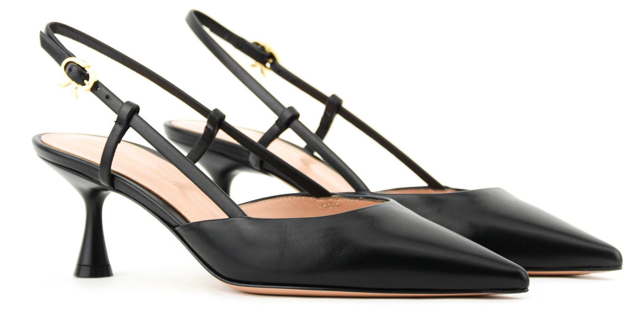 Gianvito Rossi Ascent 55 Black Sling Zwart
