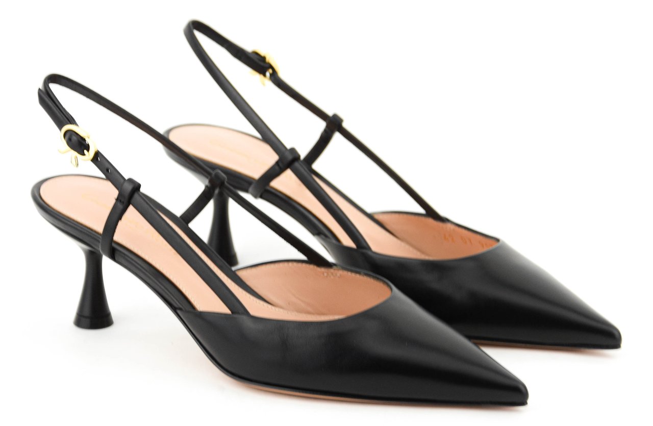 Gianvito Rossi Ascent 55 Black Sling Zwart