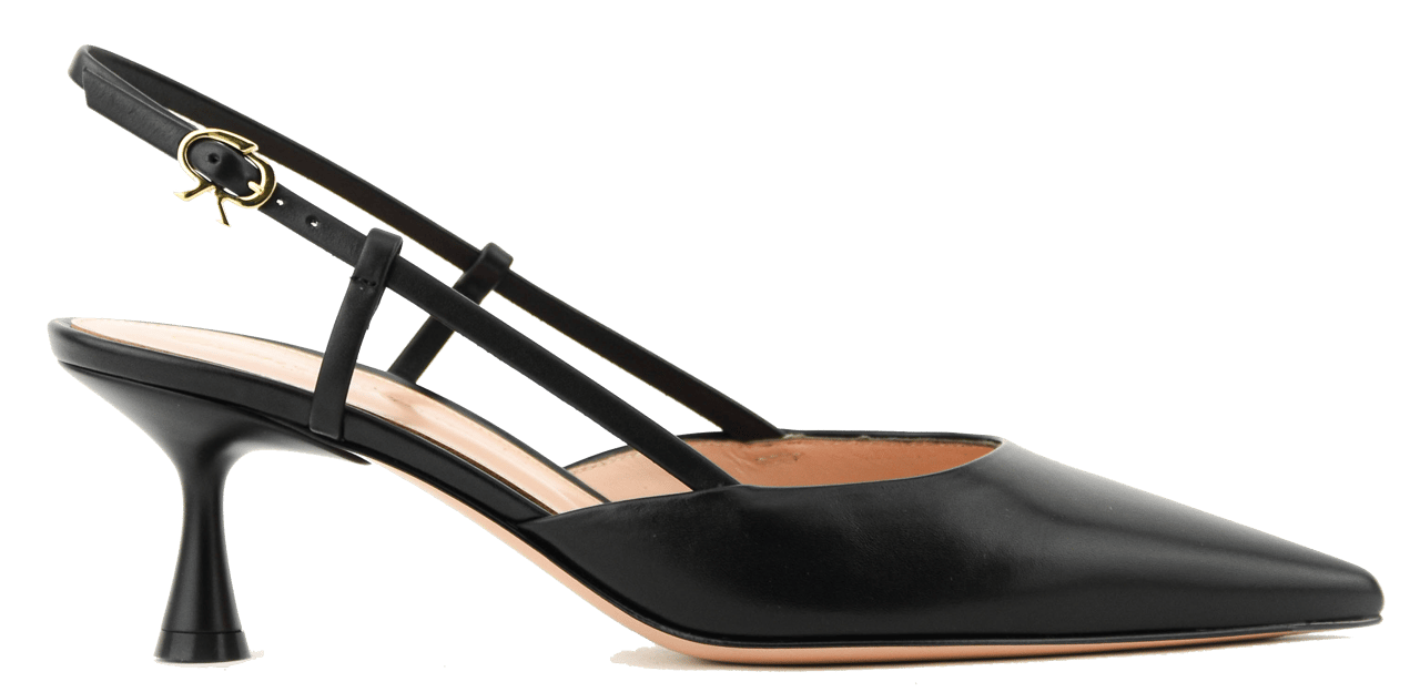 Gianvito Rossi Ascent 55 Black Sling Zwart