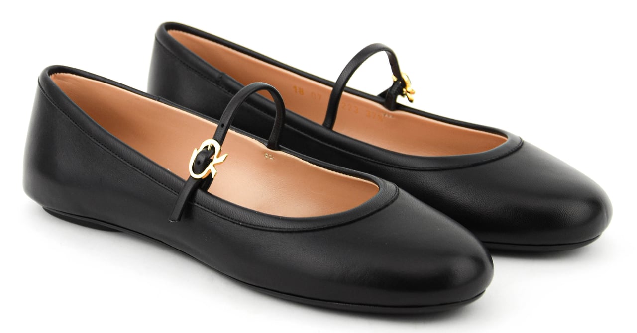 Gianvito Rossi Carla Nappa Ballerina Black Zwart