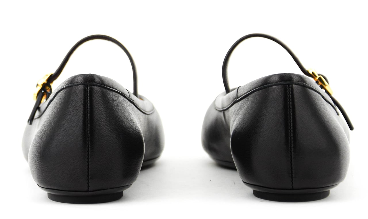 Gianvito Rossi Carla Nappa Ballerina Black Zwart