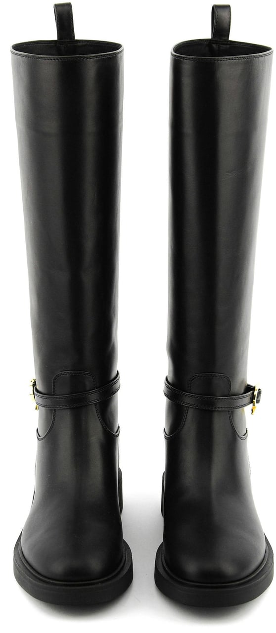 Gianvito Rossi Ribbon Cavalier Black Zwart