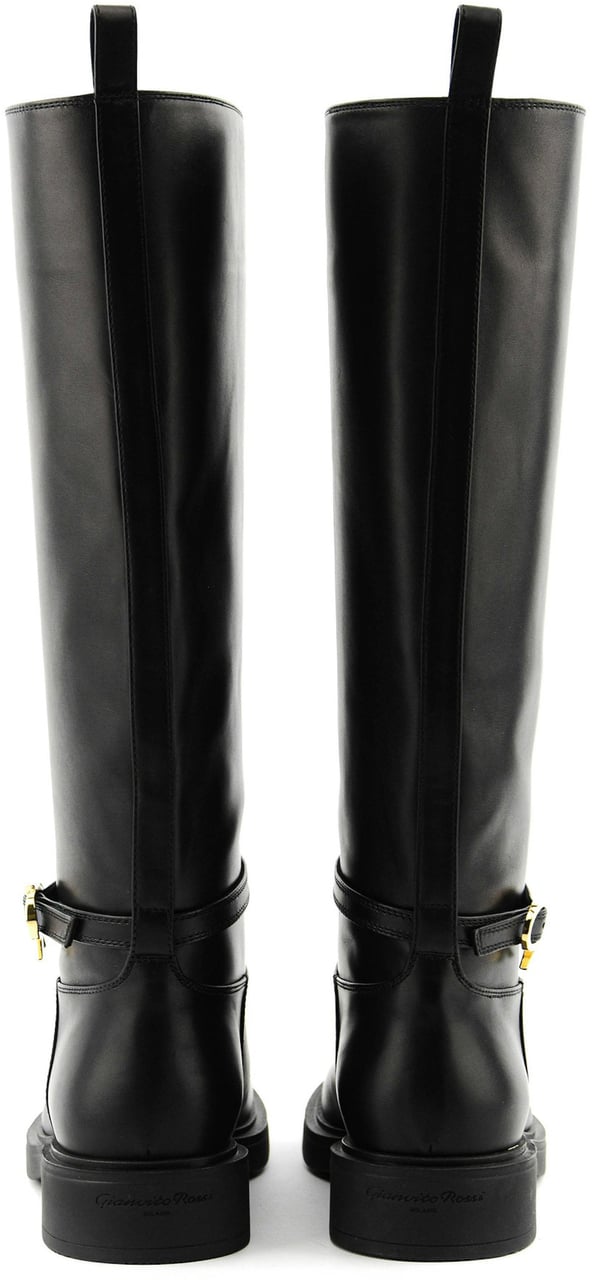 Gianvito Rossi Ribbon Cavalier Black Zwart