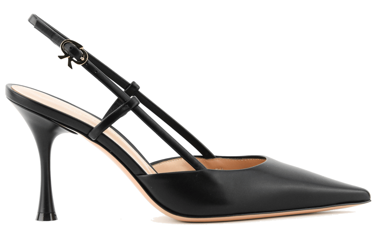 Gianvito Rossi Ribbon Sling Black Zwart