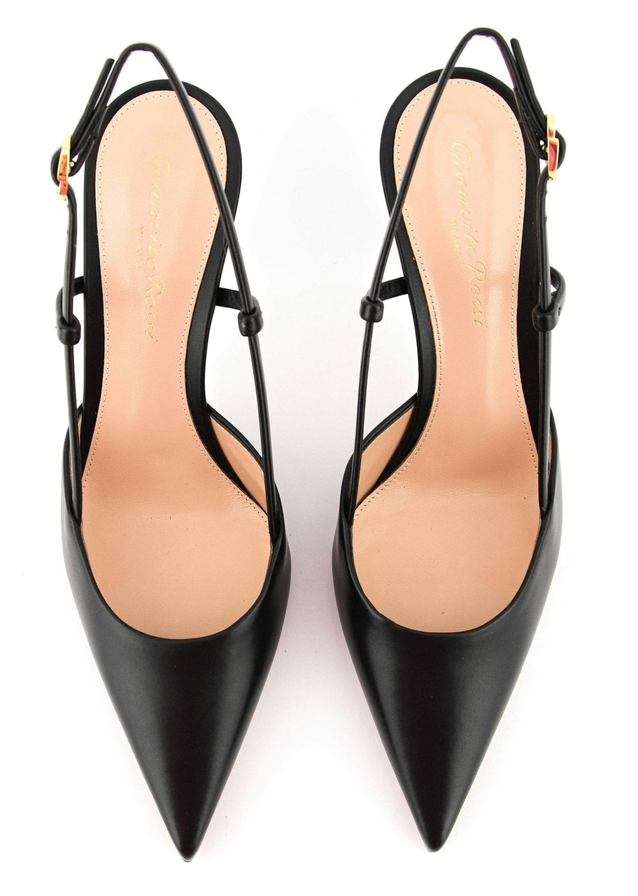 Gianvito Rossi Ribbon Sling Black Zwart