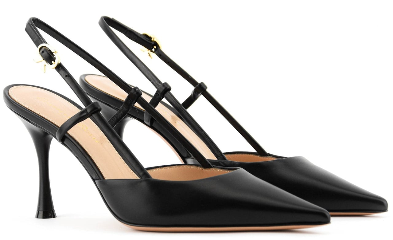 Gianvito Rossi Ribbon Sling Black Zwart